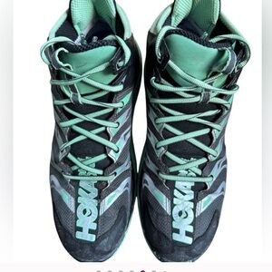 Hoka One One Tor Speed 2 Mid WP Womens Outdoor Hiking Shoes Size 10 Green Black